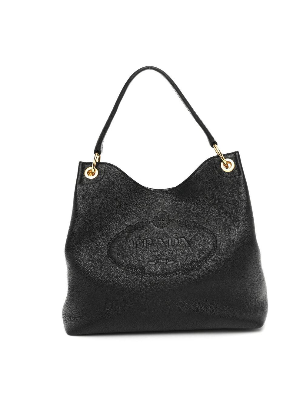 Prada Vitello Phenix Embossed Logo Hobo #319701P13B